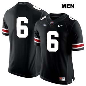 Men's NCAA Ohio State Buckeyes Taron Vincent #6 College Stitched No Name Authentic Nike White Number Black Football Jersey YM20N10LP